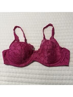 Playtex Pink Lace Bra Sz 40C 4514 Underwire Lined